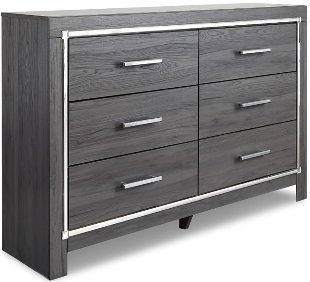 Signature Design by Ashley® Lodanna 6-Piece Gray King Panel Bed Set-2