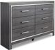 Signature Design by Ashley® Lodanna 6-Piece Gray King Panel Bed Set-2