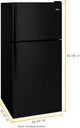 Whirlpool® 30" 18.2 Cu. Ft. Black Top Freezer Refrigerator-1