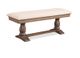 Handstone Monticello 48” Pedestal Bench with Leather Seat-0