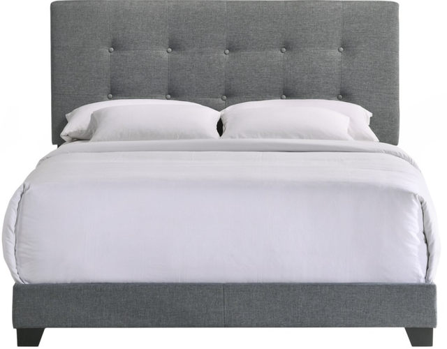 Intercon Addyson Gunmetal Queen Upholstered Panel Bed-2