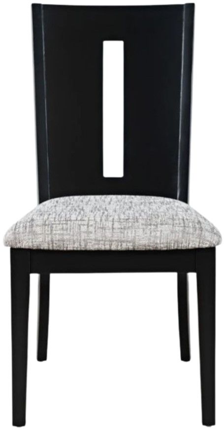 Jofran Inc. Urban Icon Black/Gray Slotback Dining Side Chair-2