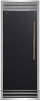 FORNO® Maderno Series Espresso 32" 13.6 Cu. Ft. Black and Antique Brass Built In Left Hinge Convertible Refrigerator/Freezer-0