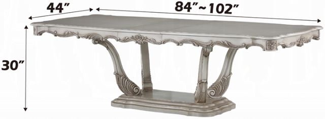 ACME Furniture Gorsedd Antique White Dining Table-2