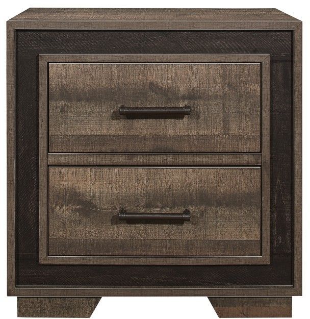 Homelegance® Ellendale Rustic Dark Ebony/Mahogany Nightstand-2