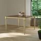 ACME Furniture Dylan Oak Counter Height Table with Buttermilk Base-3
