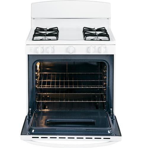 GE 30" Free Standing Gas Range-White-1