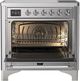 Ilve® Majestic III 36" Stainless Steel Pro Style Induction Range with Solid Door and Chrome Trim-1