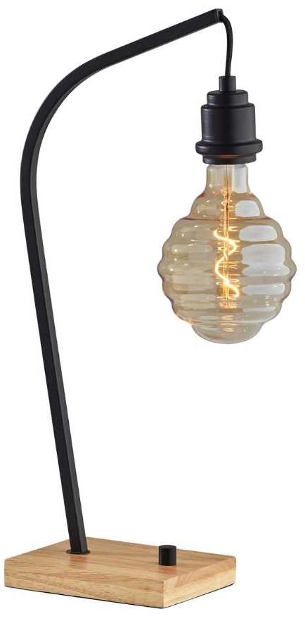 Adesso® Wren Black/Natural Desk Lamp-0