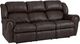 HomeStretch Laredo Dark Brown Leather Manual Reclining Sofa-0