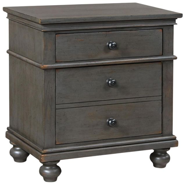 aspenhome® Oxford Peppercorn 2-Drawer Nightstand-0