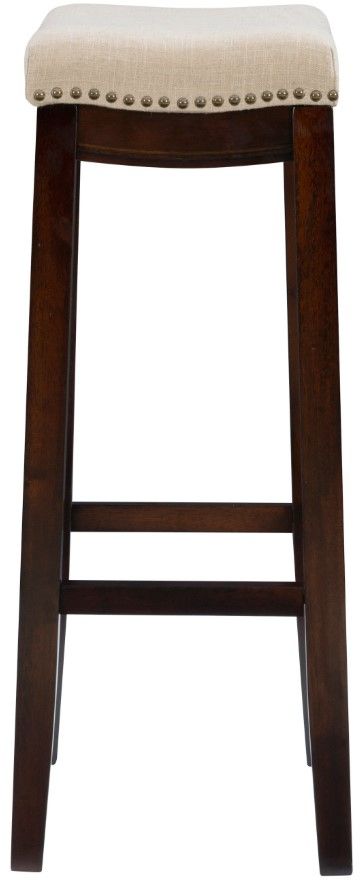 Linon Claridge Dark Walnut Bar Stool-3