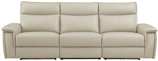 Homelegance® Maroni Taupe Double Power Reclining Sofa with Power Headrests-2