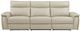 Homelegance® Maroni Taupe Double Power Reclining Sofa with Power Headrests-2