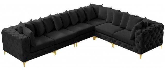 Meridian Furniture Tremblay 6-Piece Black Modular Sectional Set-2