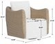 Uttermost® Sunset Oatmeal/Oyster White Fabric/Wicker Outdoor Swivel Lounge Chair-5