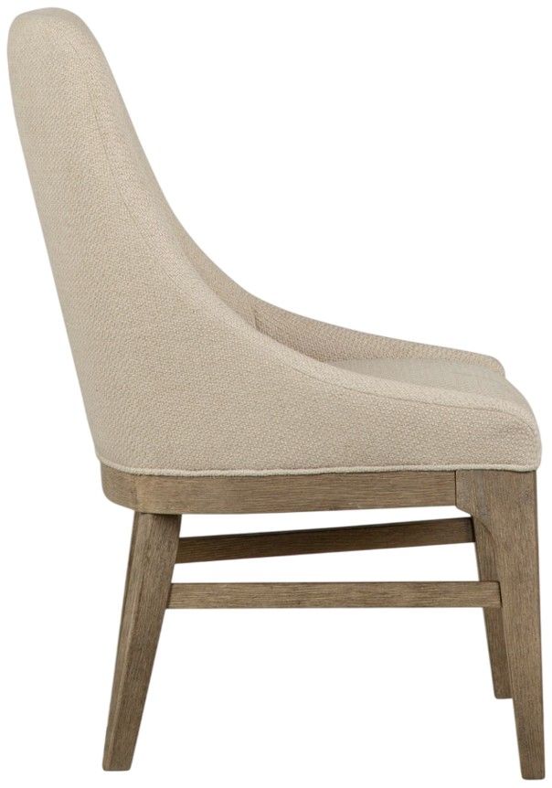 Magnussen Home® Tristan Beige/Swiss Coffee Brown Upholstered Arm Chair-3