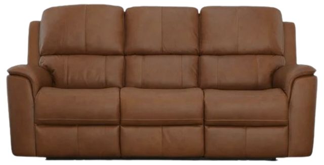 Flexsteel® Henry Caramel Power Reclining Sofa with Power Headrests and Lumbar-2
