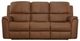 Flexsteel® Henry Caramel Power Reclining Sofa with Power Headrests and Lumbar-2