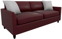 Best® Home Furnishings Customizable Bayment Leather Queen Memory Foam Stationary Sofa Sleeper with Espresso Legs