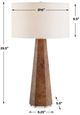 Uttermost® McCaffrey Antique Brass Tapered Burl Table Lamp-3