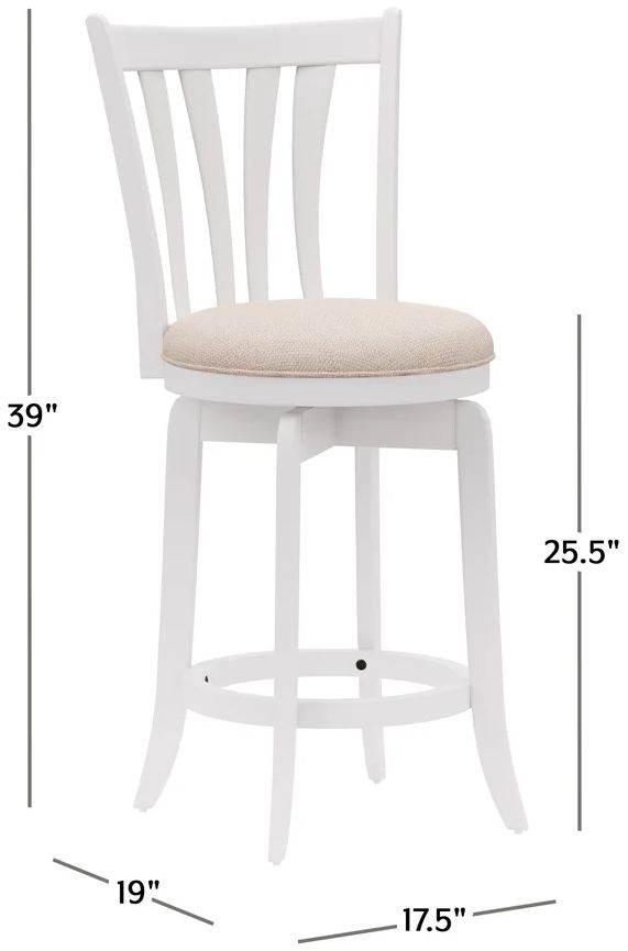 HH2 Home Savana White/Cream Counter Height Stool-2