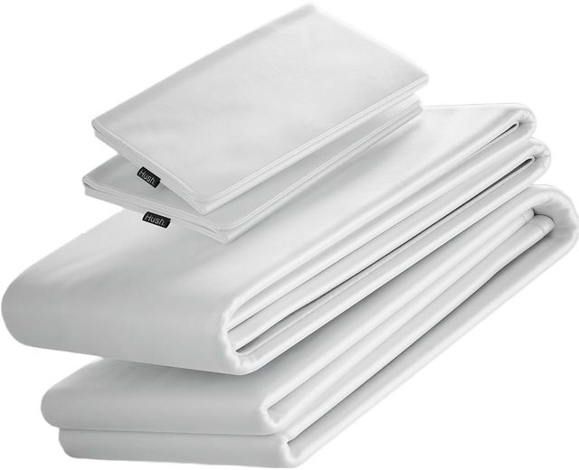 Hush Iced 4-Piece White Queen Bamboo Cooling Sheets and Pillowcase Set-1