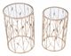 Zuo® Sage 2-Piece Glass Top Side Tables with Gold Framework-2
