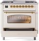 Ilve® Nostalgie II Series 36" Antique White Pro Style Dual Fuel Range-4