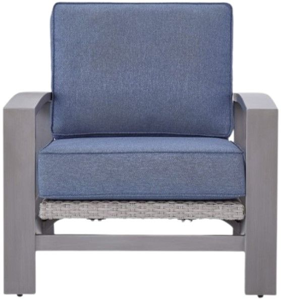 Signature Design by Ashley® Dillon Beach Blue/Gray Aluminum/Fabric Outdoor Spring Lounge Chair-2