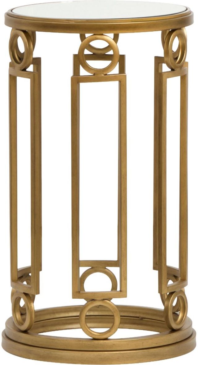 Magnussen Home® Lorena Burnished Brass Round Accent Table-1