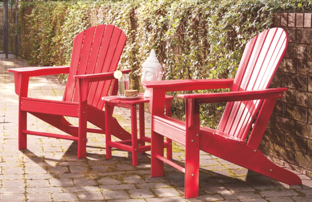 Signature Design by Ashley® Sundown Treasure 3-Piece Red Adirondack Outdoor Set-3