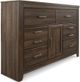 Signature Design by Ashley® Juararo 6-Piece Dark Brown Queen Panel Bed Set-2