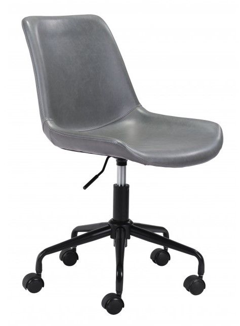 Zuo® Modern Byron Gray Office Chair-0