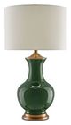Currey & Company Lilou Green/Antique Brass Table Lamp-0