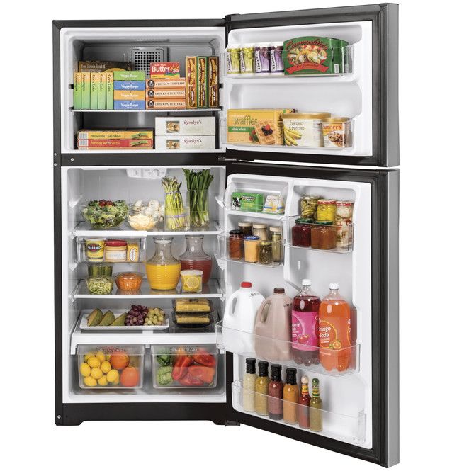 GE® 30" 19.1 Cu. Ft. Stainless Steel Top Freezer Refrigerator-2