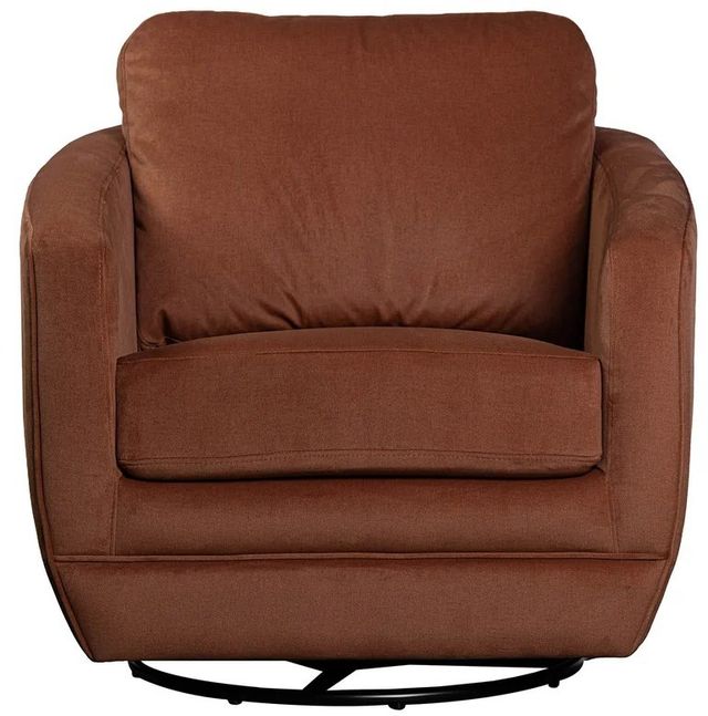 LH Home Feather Baltimo Ginger Rust/Matte Black Swivel Glider Chair-3
