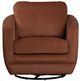 LH Home Feather Baltimo Ginger Rust/Matte Black Swivel Glider Chair-3