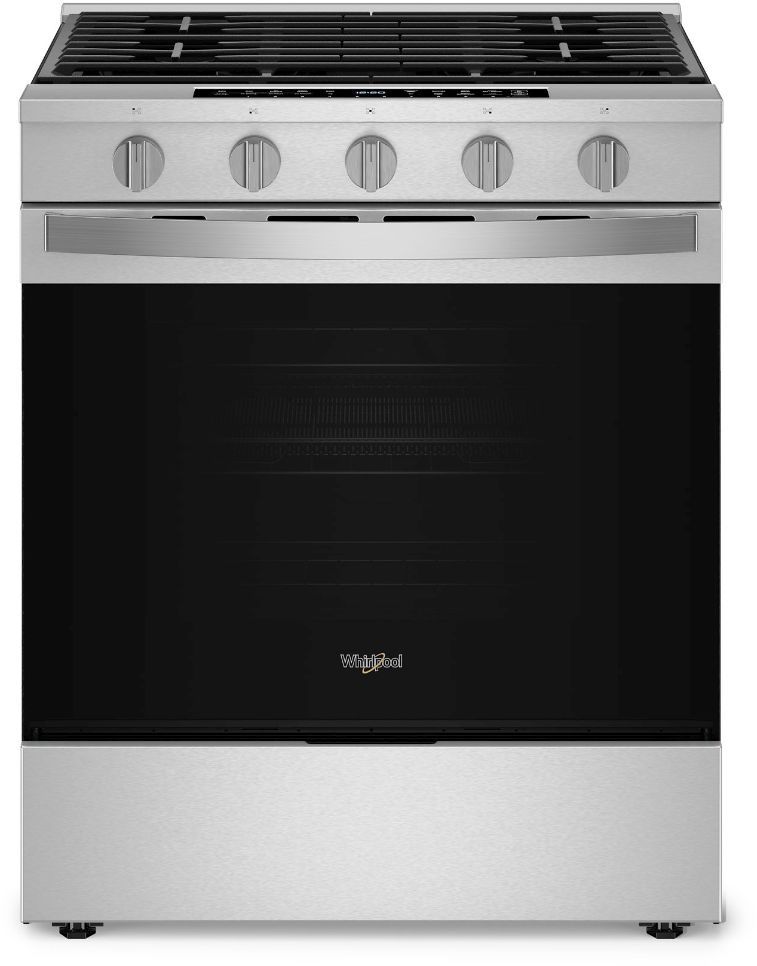 Whirlpool® 30" Fingerprint Resistant Stainless Steel Slide In Gas Range
