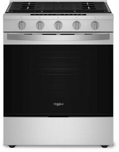Whirlpool® 30" Fingerprint Resistant Stainless Steel Slide In Gas Range