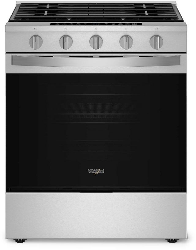 Whirlpool® 30" Fingerprint Resistant Stainless Steel Slide In Gas Range