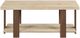 Mazin Furniture Rosedale Rustic Oak Coffee Table with Dark Brown Base-1