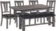 Elements International Nathan 6-Piece Black/Gray Dining Set-0