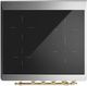 Ilve® Majestic III 30" Blue Gray Pro Style Induction Range with Triple Glass Door and Brass Trim-2