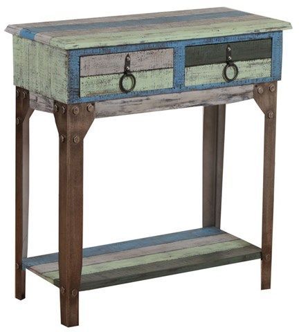 Powell® Calypso Blue/Green Hall Console Table-0