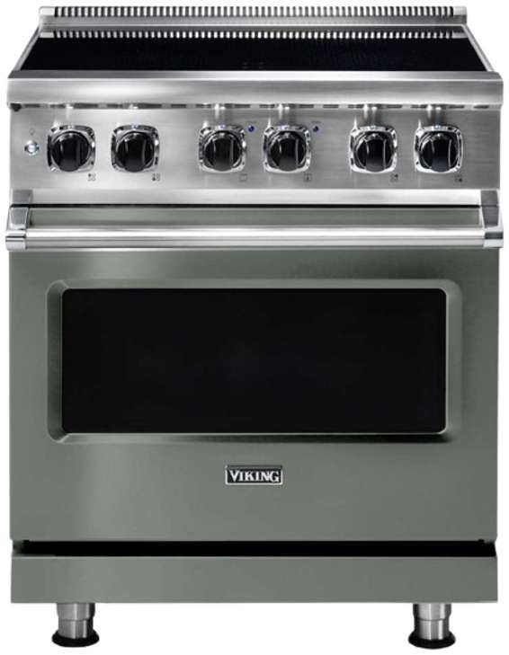 Viking® 5 Series 30" Eucalyptus Pro Style Induction Range-0