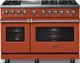 Viking® 5 Series 48" Spiced Cider Pro Style Dual Fuel (NG) Range with Brushed Brass Trim-2