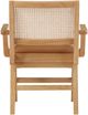 Meridian Furniture Abby Cognac/Natural Leather Dining Arm Chair-4