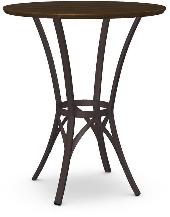 Amisco Customizable Kai Solid Ash Bar Table with 36" Tabletop -0