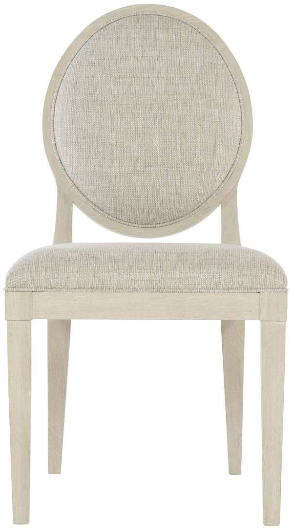 Bernhardt East Hampton Cerused Linen/Gray Upholstered Dining Upholstered Side Chair-2